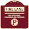 Signmission Fire Lane No Stopping Standing or Parking Heavy-Gauge Aluminum Sign, 18" x 18", BU-1818-24001 A-DES-BU-1818-24001 - alternate 1